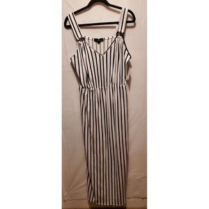 Vibe Apparel * Black And White Striped Summer Dress * Size 2XL * NWT‎